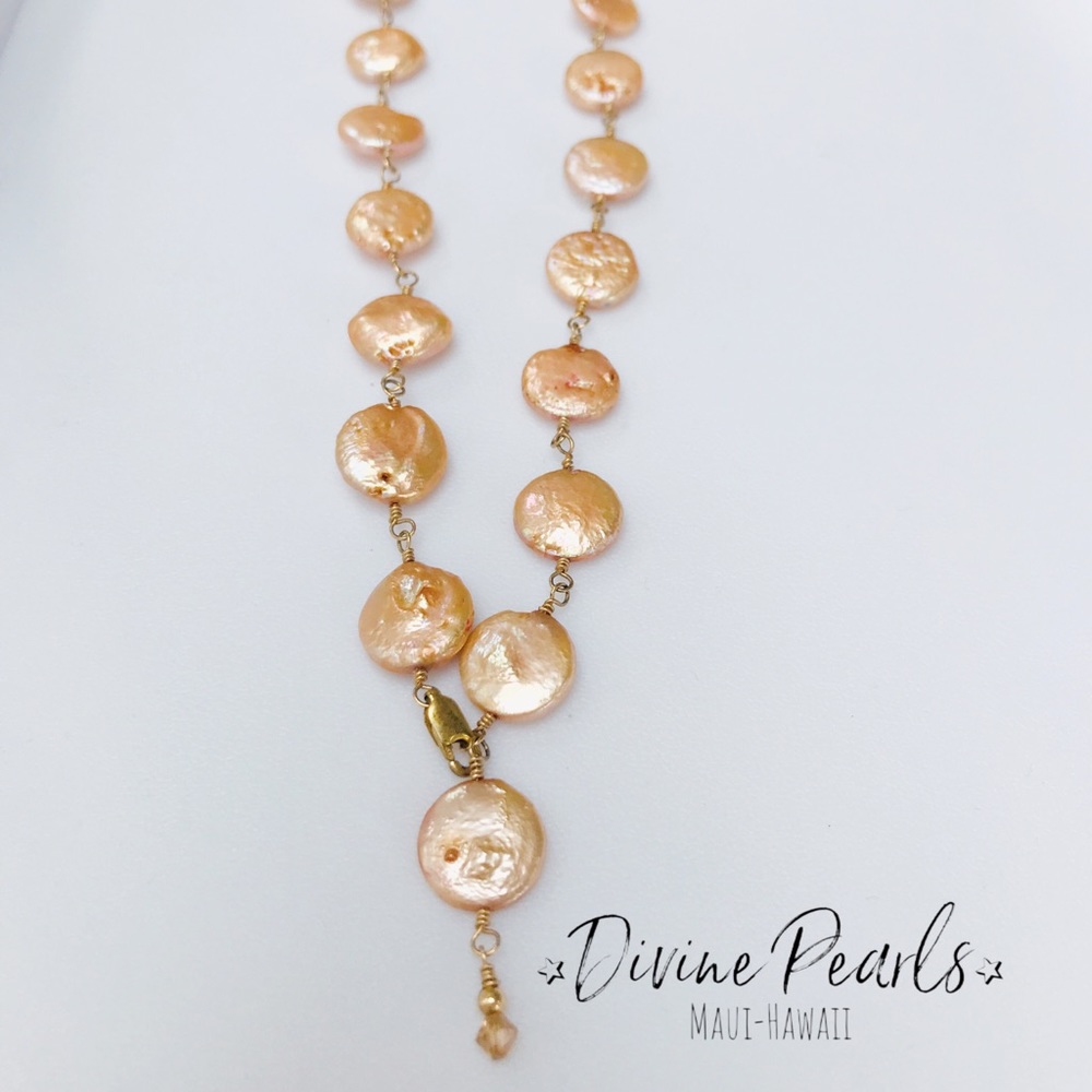 NWT ROSE GOLD COIN PEARLS - Picture 4 of 6